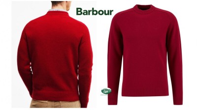 BARBOUR Maglia girocollo Grangetown rosso