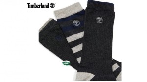 TIMBERLAND Set Tre paia di Calzettoni a Righe Craftsbury grigio scuro