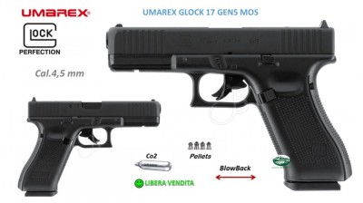 UMAREX GLOCK 17 GEN5 MOS Co2 Blow Back cal.4,5 mm