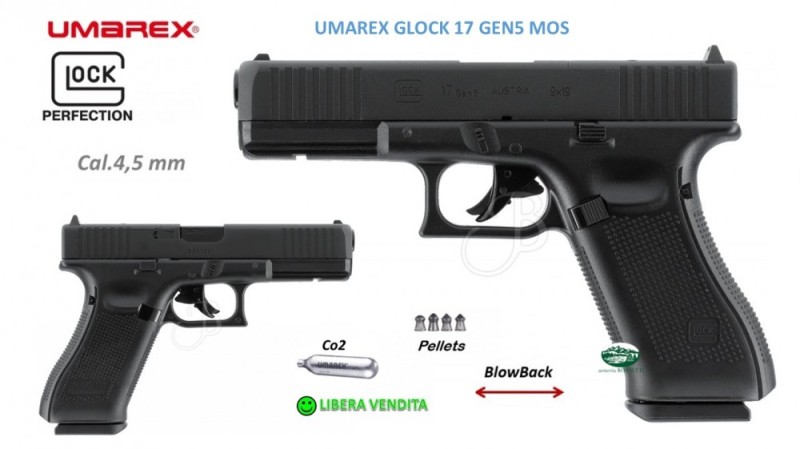 UMAREX GLOCK 17 GEN5 MOS Co2 Blow Back cal.4,5 mm