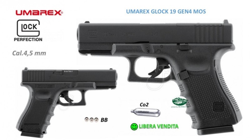 UMAREX GLOCK 19 GEN4 MOS Co2 cal.4,5 mm