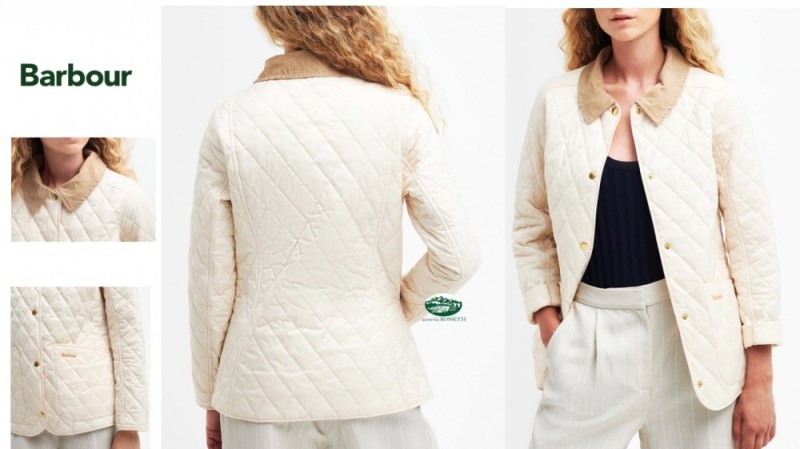 BARBOUR Giacca Annandale trapuntata donna colore panna