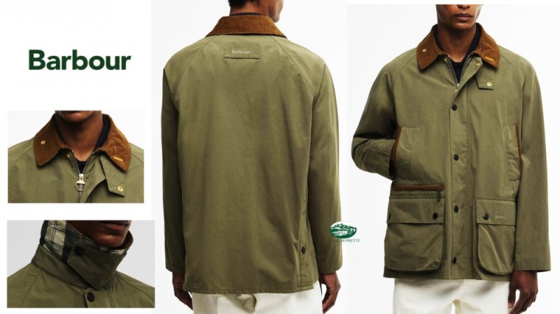BARBOUR Giacca Bedale Icons casual colore verde cotone