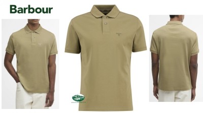 BARBOUR Polo Hylton a maniche corte verde salvia 