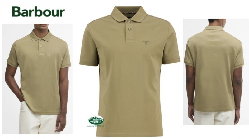 BARBOUR Polo Hylton a maniche corte verde salvia 