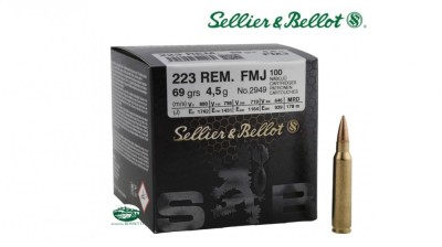 SELLIER & BELLOT munizioni cal.223 Rem FMJ 69 gr - conf. 100 pezzi 2949