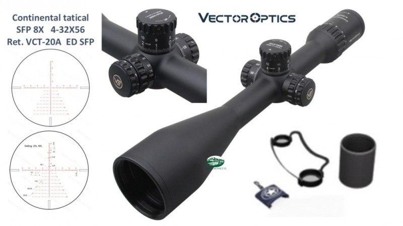 VECTOR OPTICS Continental 4-32X56T TACTICAL ED SFP 8X illuminato SCOL-T51