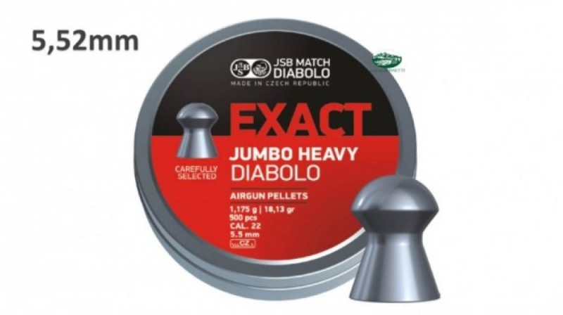 JSB Pallini EXACT JUMBO Heavy cal.5,52 mm 1,175gr conf.250 pz.