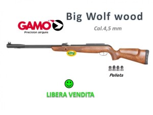 GAMO BIG WOLF cal.4,5 - calcio legno - libera vendita