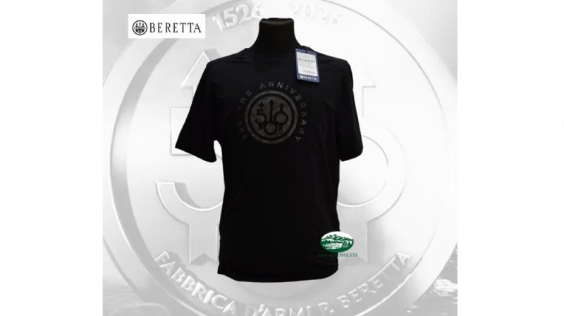 Beretta T-Shirt Anniversary 500 anni Nera TS982