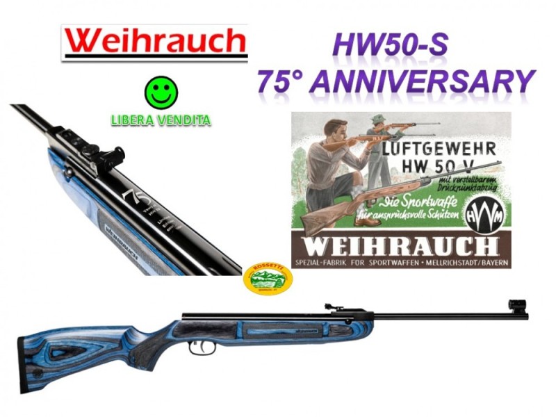 WEIHRAUCH HW50 -S 75° Anniversary - cal.4,5 - libera vendita