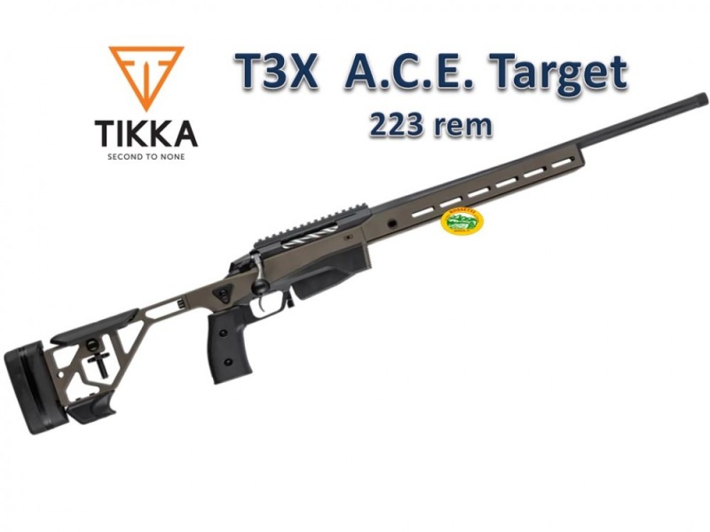 TIKKA T3X ACE Target Midnight Bronze Cerakote cal.223 rem canna 60 cm