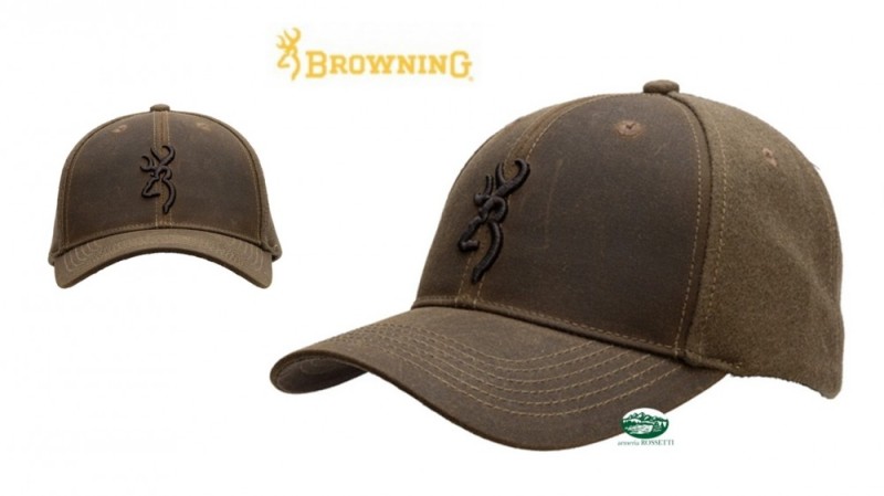 BROWNING Cappello Elite Wax e lana a tesa marrone 