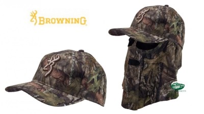 BROWNING Cappello a visiera Facemask Mobuc mimetismo bosco