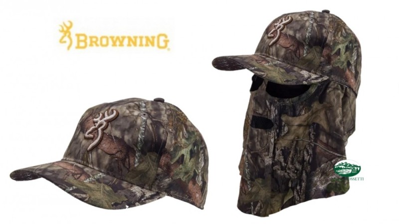BROWNING Cappello a visiera Facemask Mobuc mimetismo bosco