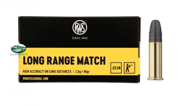 RWS munizioni cal.22 lr Long Range Match 40gr.