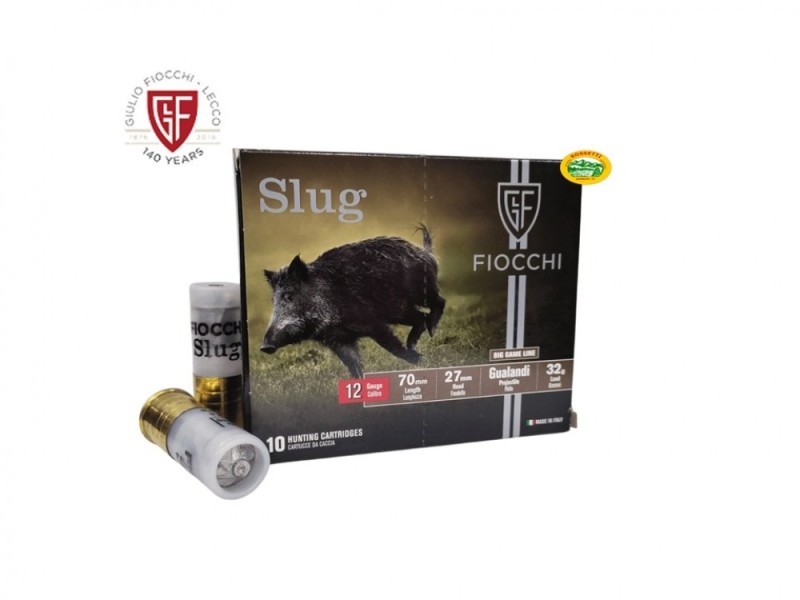FIOCCHI cartucce SLUG HP cal.12 32 gr. palla Gualandi