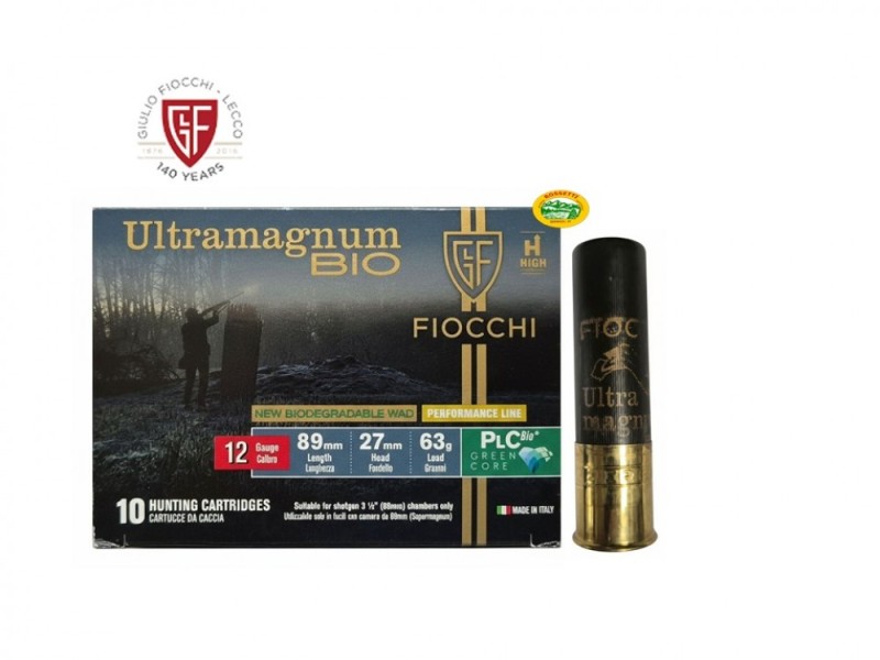 FIOCCHI cartucce Ultramagnum Bio cal.12 gr.63 pb.4