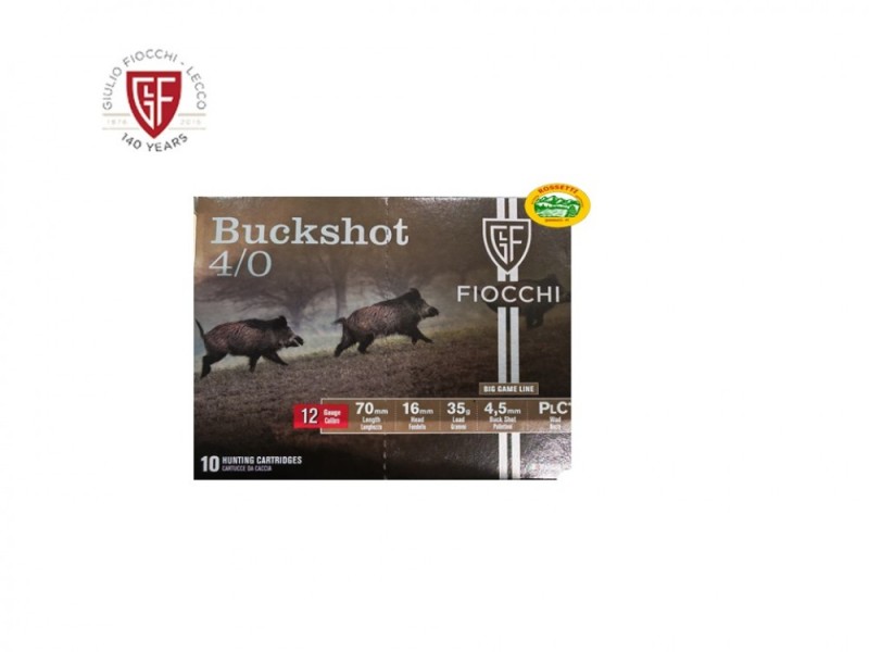 FIOCCHI cartucce a pallettoni 4/0 cal.12 gr.35 
