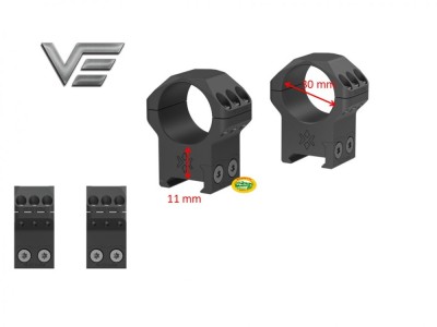 VECTOR OPTICS Anelli X-ACCU Picatinny a 6 viti diametro 30 mm Bassi -  XASR-3051