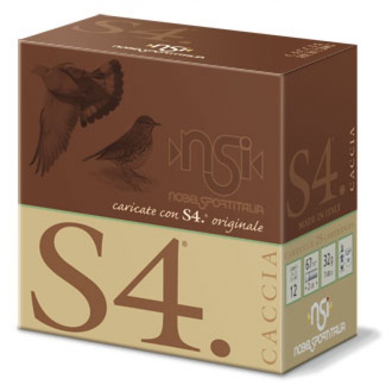 NOBEL cartucce S4 cal.12 gr.32 pb.7 speciale colombaccio