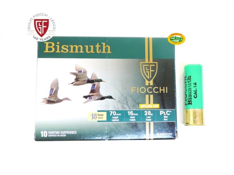 FIOCCHI cartucce BISMUTH cal.16 gr.28 p.5 senza piombo