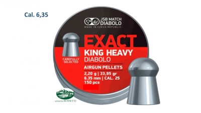 JSB Pallini EXACT King Heavy Diabolo cal.6,35mm 2,20g conf.150 pz