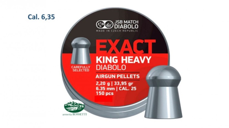 JSB Pallini EXACT King Heavy Diabolo cal.6,35mm 2,20g conf.150 pz