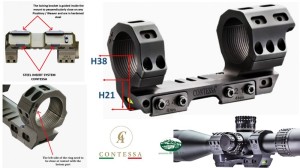 CONTESSA anelli Ultra Tactical FX 34mm H38 - 0 moa UTFX03