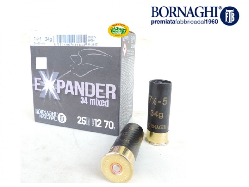 BORNAGHI cartucce Expander MIxed cal.12 pb.7,5+5 