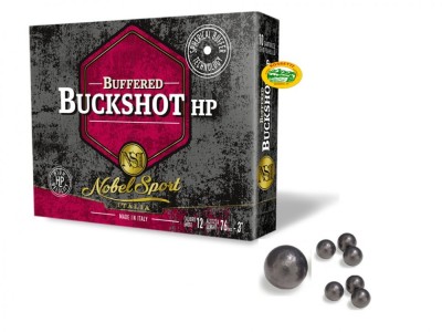 NOBEL cartucce Buckshot Buffered 1 palla + 6 pallettoni 