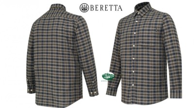 BERETTA Camicia Bryggen quadro verde griggio e blu LU382
