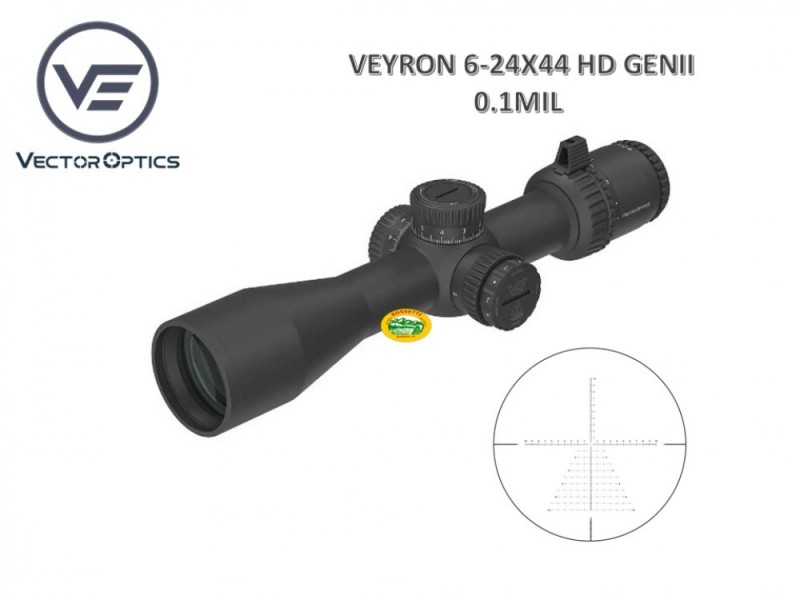VECTOR OPTICS Veyron 6-24x44 HD SFP reticolo illuminato VVE-1 mil SCFF-74