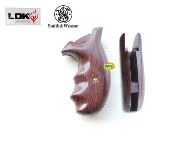 LOK GRIPS impugnatura Wood per Smith & Wesson castello J - Round Butt