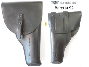 RADAR fondina cuoio ordinanza Beretta 92 