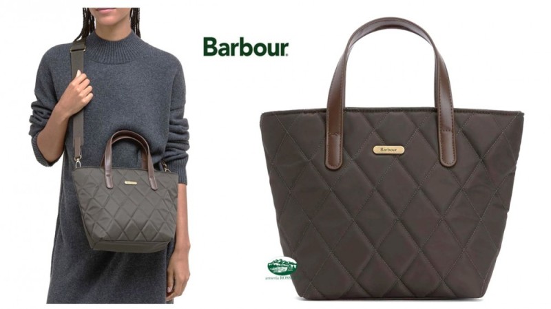 BARBOUR Borsa Mini Quilted Tote colore olive donna