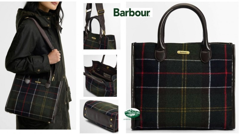 BARBOUR Borsa Tote Barrhill in tartan donna 