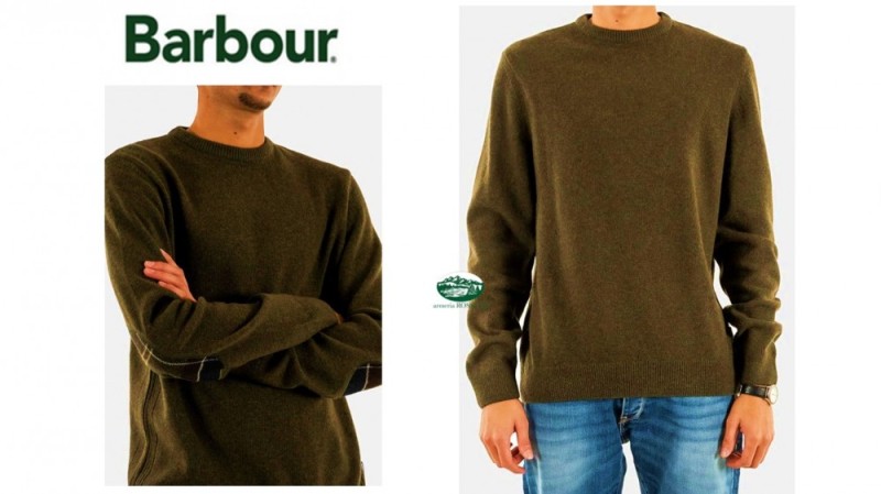 BARBOUR Maglia girocollo Holden colore verde