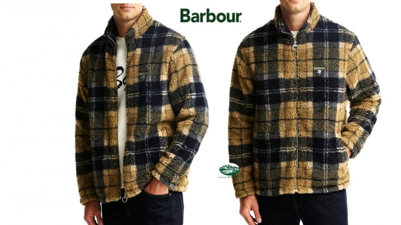 BARBOUR Giacca Through Pile sherpa tartan 