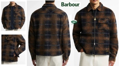 BARBOUR International Overshirt Oswald in misto lana 