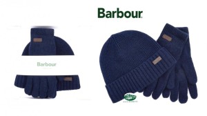 BARBOUR Set cappello e guanti Carlton colore blu