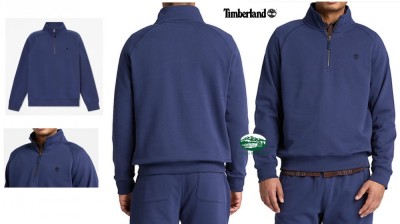 TIMBERLAND Felpa Exeter River mezza zip blu 