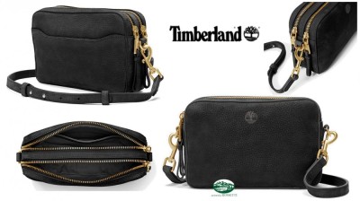 TIMBERLAND Borsa Camera in Morbida Pelle da Donna in colore nero
