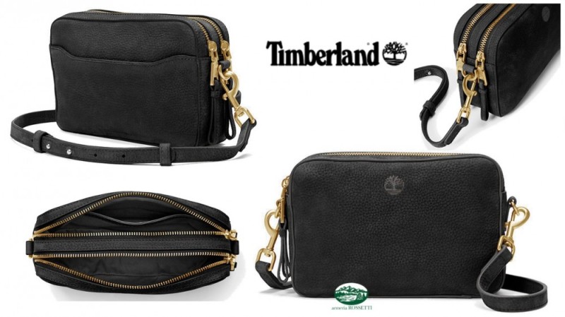TIMBERLAND Borsa Camera in Morbida Pelle da Donna in colore nero