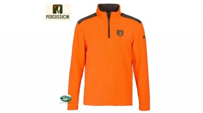 PERCUSSION Maglia pile mezza zip Husky colore arancio 15153N