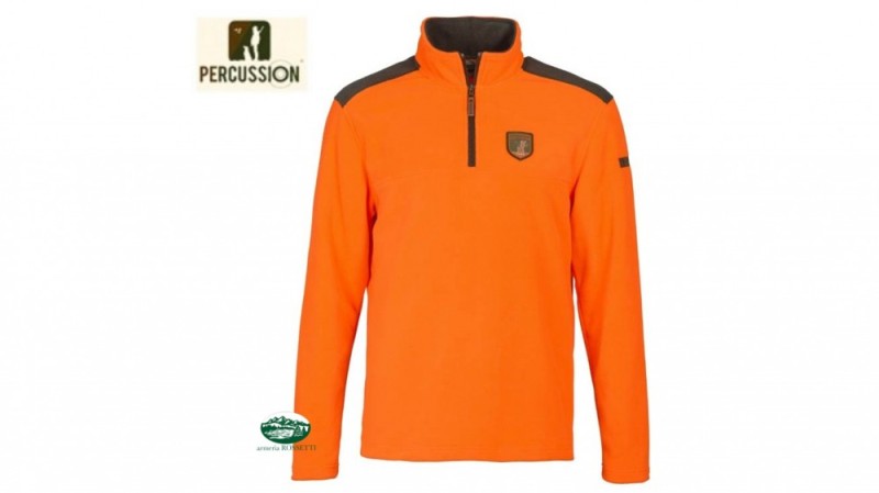 PERCUSSION Maglia pile mezza zip Husky colore arancio 15153N