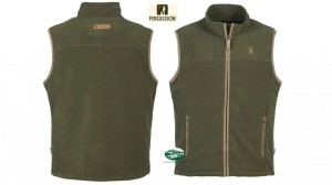 PERCUSSION Gilet Scotland pile verde 15164