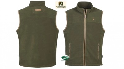 PERCUSSION Gilet Scotland pile verde 15164