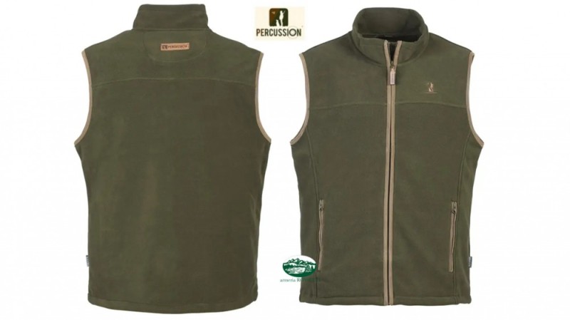 PERCUSSION Gilet Scotland pile verde 15164