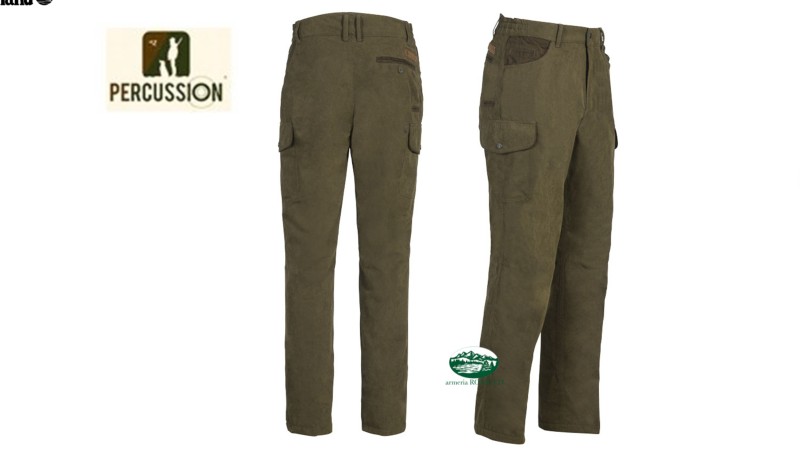 PERCUSSION Pantaloni Rambouillet molto caldi colore verde 10157